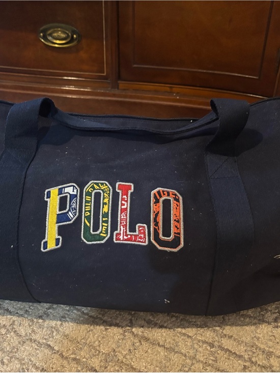 Polo Ralph Lauren Other - Polo by Ralph Lauren Navy Canvas Duffel with Multicolor Lettering
